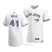 Maglia Baseball Uomo Toronto Blue Jays Rafael Dolis Autentico Primera Bianco
