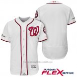 Maglia Baseball Uomo Washington Nationals 2017 Postseason Bianco Flex Base