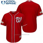 Maglia Baseball Uomo Washington Nationals 2017 Postseason Rosso Cool Base