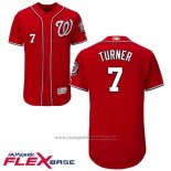 Maglia Baseball Uomo Washington Nationals 7 Trea Turner Rosso Flex Base