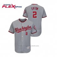 Maglia Baseball Uomo Washington Nationals Adam Eaton Autentico Flex Base Grigio