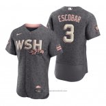 Maglia Baseball Uomo Washington Nationals Alcides Escobar 2022 City Connect Autentico Grigio