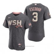 Maglia Baseball Uomo Washington Nationals Alcides Escobar 2022 City Connect Autentico Grigio