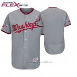 Maglia Baseball Uomo Washington Nationals Grigio 2018 Festa della mamma Flex Base