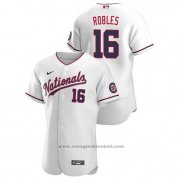Maglia Baseball Uomo Washington Nationals Victor Robles Autentico 2020 Alternato Bianco