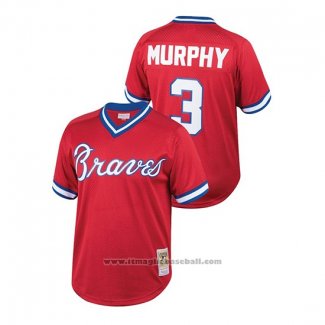 Maglia Baseball Bambino Atlanta Braves Dale Murphy Cooperstown Collection Mesh Batting Practice Rosso