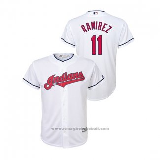 Maglia Baseball Bambino Cleveland Indians Jose Ramirez Cool Base Home Bianco