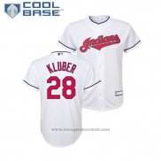 Maglia Baseball Bambino Indians Corey Kluber Cool Base Home Replica Bianco