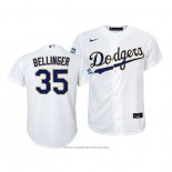 Maglia Baseball Bambino Los Angeles Dodgers Cody Bellinger 2021 Gold Program Replica Bianco