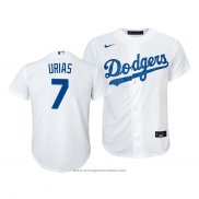 Maglia Baseball Bambino Los Angeles Dodgers Julio Urias Replica Primera 2020 Bianco