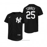 Maglia Baseball Bambino New York Yankees Gleyber Torres Replica Nero