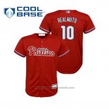 Maglia Baseball Bambino Philadelphia Phillies J.t. Realmuto Cool Base Replica Alternato Rosso