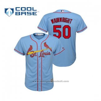 Maglia Baseball Bambino St. Louis Cardinals Adam Wainwright Cool Base Alternato Horizon 2019 Blu