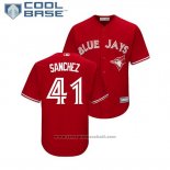 Maglia Baseball Bambino Toronto Blue Jays Aaron Sanchez Cool Base Replica Scarlet