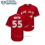 Maglia Baseball Bambino Toronto Blue Jays Russell Martin Cool Base Replica Scarlet