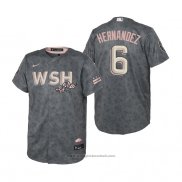 Maglia Baseball Bambino Washington Nationals Cesar Hernandez 2022 City Connect Replica Grigio