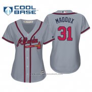 Maglia Baseball Donna Atlanta Braves Greg Maddux Cool Base Road 2019 Grigio