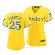 Maglia Baseball Donna Boston Red Sox Kevin Plawecki 2021 City Connect Replica Or