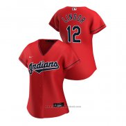 Maglia Baseball Donna Cleveland Indians Francisco Lindor 2020 Replica Alternato Rosso