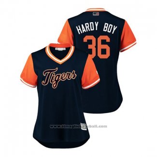 Maglia Baseball Donna Detroit Tigers Blaine Hardy 2018 LLWS Players Weekend Hardy Boy Blu