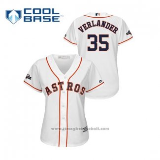 Maglia Baseball Donna Houston Astros Justin Verlander 2019 Postseason Cool Base Bianco