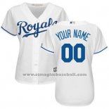 Maglia Baseball Donna Kansas City Royals Personalizzate Bianco