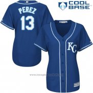 Maglia Baseball Donna Kansas City Royals Salvador Perez Cool Base