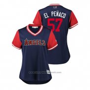 Maglia Baseball Donna Los Angeles Angels Hansel Robles 2018 LLWS Players Weekend El Penaco Blu