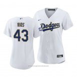 Maglia Baseball Donna Los Angeles Dodgers Edwin Rios 2021 Gold Program Replica Bianco