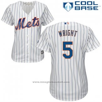 Maglia Baseball Donna New York Mets David Wright Cool Base Bianco