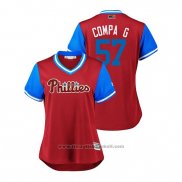 Maglia Baseball Donna Philadelphia Phillies Luis Garcia 2018 LLWS Players Weekend Compa G Scarlet