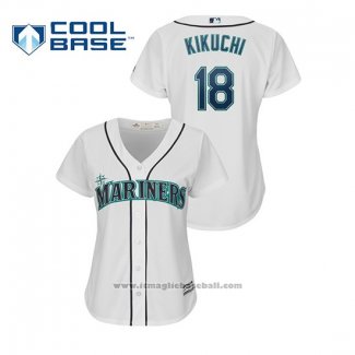 Maglia Baseball Donna Seattle Mariners Yusei Kikuchi Cool Base Bianco