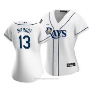 Maglia Baseball Donna Tampa Bay Rays Manuel Margot Primera Replica Bianco