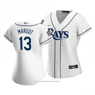 Maglia Baseball Donna Tampa Bay Rays Manuel Margot Primera Replica Bianco