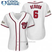 Maglia Baseball Donna Washington Nationals 2017 Postseason Anthony Rendon Bianco Cool Base