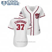 Maglia Baseball Donna Washington Nationals Stephen Strasburg 2018 All Star Cool Base Bianco