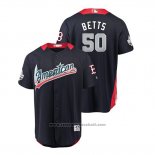 Maglia Baseball Uomo All Star Boston Red Sox Mookie Betts 2018 Home Run Derby American League Blu