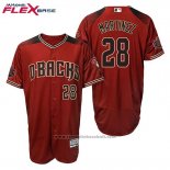 Maglia Baseball Uomo Arizona Diamondbacks 28 Jd Martinez Rosso Nero Alternato Flex Base