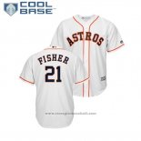 Maglia Baseball Uomo Astros Derek Fisher Cool Base Home Bianco