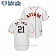 Maglia Baseball Uomo Astros Derek Fisher Cool Base Home Bianco