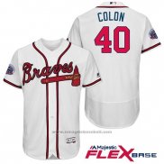 Maglia Baseball Uomo Atlanta Braves 40 Bartolo Colon Bianco 2017 All Star Flex Base