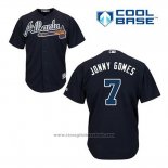 Maglia Baseball Uomo Atlanta Braves 7 Jonny Gomes Blu Alternato Cool Base