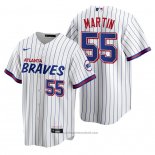 Maglia Baseball Uomo Atlanta Braves Chris Martin Replica 2021 City Connect Bianco