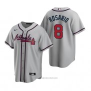 Maglia Baseball Uomo Atlanta Braves Eddie Rosario Replica Road Grigio