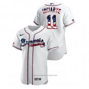 Maglia Baseball Uomo Atlanta Braves Ender Inciarte 2020 Stars & Stripes 4th of July Bianco