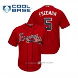 Maglia Baseball Uomo Atlanta Braves Freddie Freeman Cool Base Alternato 2019 Rosso
