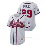 Maglia Baseball Uomo Atlanta Braves John Smoltz Cooperstown Collection Autentico Grigio