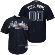 Maglia Baseball Uomo Atlanta Braves Personalizzate Nero