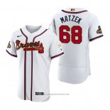 Maglia Baseball Uomo Atlanta Braves Tyler Matzek 2022 Gold Program Autentico Bianco