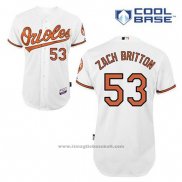 Maglia Baseball Uomo Baltimore Orioles 53 Zach Britton Bianco Home Cool Base